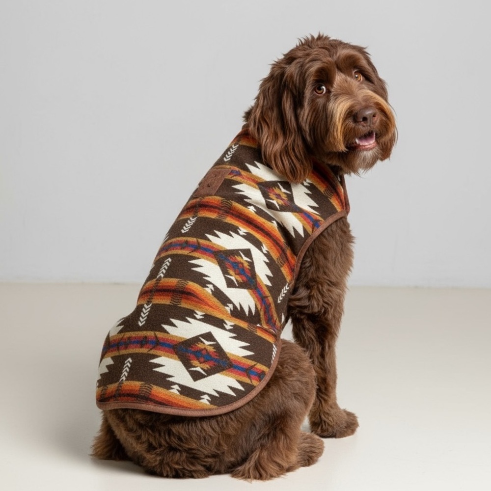 Southwestern Patterned Saddle Blanket Chilly Dog Jacket Coat